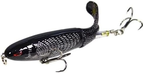 Whopper Popper Topwater Floating Fishing Fishing Tail Tail for Bass - 10 Color و 3 Size in Saudi Arabia