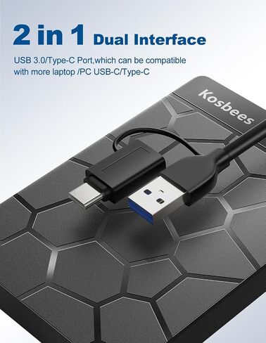 محركات أقراص صلبة خارجي 1 تيرابايت ، محرك أقراص ثابتة محمولة لنظام التشغيل Windows ، متجر HDD خارجي للغاية متوافق مع الكمبيوتر الشخصي ، MAC ، الكمبيوتر المحمول ، PS4 ، Xbox One ، Xbox 360 ؛ التوصيل والتشغيل جاهزًا in Saudi Arabia