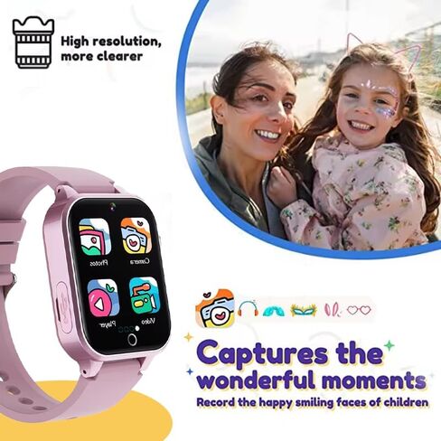 Kids Smart Watch – Touchscreen, 20+ Games, Audio Bedtime Stories, Camera, Pedometer, Music Player, Alarm, Calendar, No APP or SIM Needed – Gift for Boys & Girls Ages 3-12 (Black) in Saudi Arabia