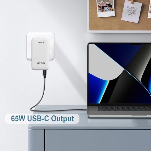 30W Flat USB C Charger Block （محول الطاقة المزدوج للمنفذ） مع GAN Tech ، وتصميم قابلية رقيقة وقابلة للطي مريحة للسفر ، والشحن السريع لـ Galaxy S25 Ultra/S24 ، و iPhone 16/16 Pro/15/14 ، والمزيد ، أبيض in Kuwait