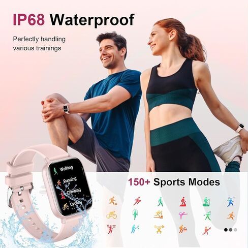 Watch Smart Watch للنساء ، 1.83 '' HD HD Smartwatch مع مكالمات/إجراء مكالمات من Bluetooth ، و IP68 Tracker للياقة البدنية مع 150+ أوضاع رياضية/نشاط/نوم لنظام التشغيل iOS/Android (أبيض) in Kuwait