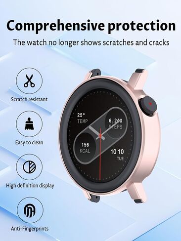 حالة CMF Watch 3 Pro Smartwatch و Uyrurel PC Hollow Watch Case و Anti Fall and Scratch Resistant و High Definition و Sharparent و Black+Silver ， 2 Pack in Kuwait