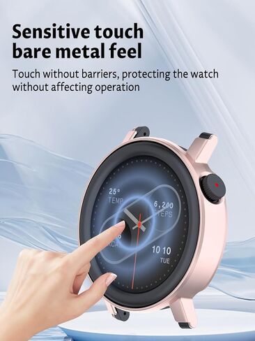 حالة CMF Watch 3 Pro Smartwatch و Uyrurel PC Hollow Watch Case و Anti Fall and Scratch Resistant و High Definition و Sharparent و Black+Silver ， 2 Pack in Kuwait