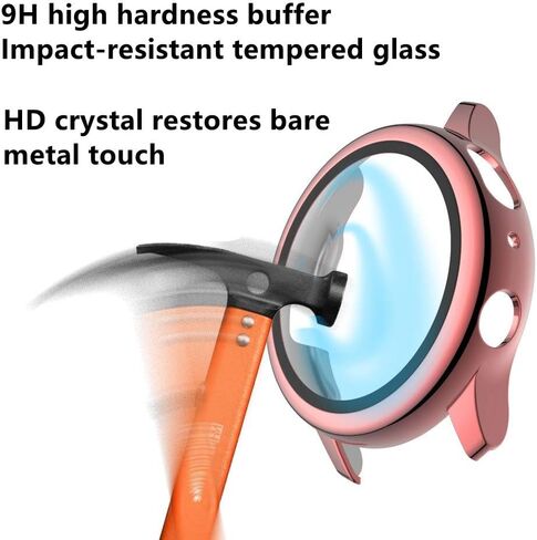 متوافق مع Galaxy Watch النشط 2 40 مم 44 مم حامي الشاشة Case Ultra HD الزجاج المقسى بشكل عام حافة الدفاع عن الغطاء الصلب الواقي للوقاية من أجل 2 40 مم 44 ملم in Saudi Arabia