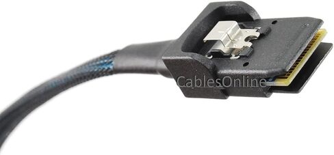 CablesOnline 29in Internal (SFF-8087) Mini SAS Male w/Latch to 4X SATA 7-Pin Female Cable (SAS-4E29) in Saudi Arabia