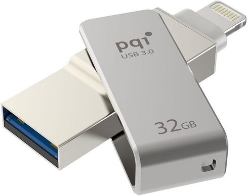 Iconnect Mini [Apple Mfi] 32 GB Mobile Flash Drive w/ Lightning Connector for iPhones iPads Mac & PC USB 3.0 (Iron Gray) in Saudi Arabia