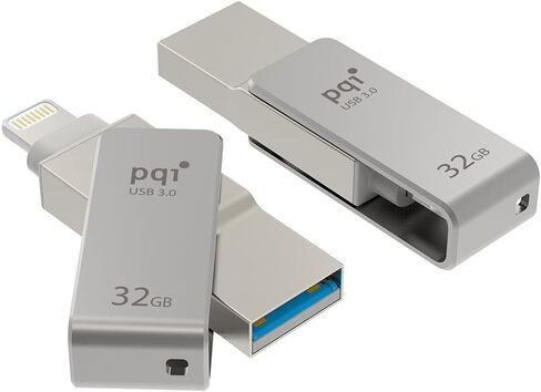 Iconnect Mini [Apple Mfi] 32 GB Mobile Flash Drive w/ Lightning Connector for iPhones iPads Mac & PC USB 3.0 (Iron Gray) in Saudi Arabia