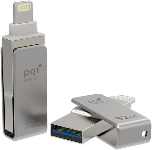 Iconnect Mini [Apple Mfi] 32 GB Mobile Flash Drive w/ Lightning Connector for iPhones iPads Mac & PC USB 3.0 (Iron Gray) in Saudi Arabia