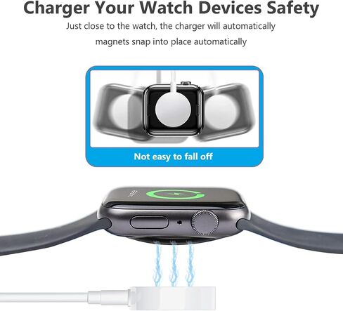 Fast Charger for Apple Watch Charger, USB C i-Watch Charger Plug with Long 6.6FT iWatch Portable Wireless Fast Charging Cable Cord Compatible with Series 10/9/8/7/SE/6/5/4/3/2/1 2Pack in Saudi Arabia