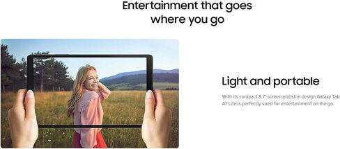 Samsung Galaxy Tab A7 Lite ، WiFi فقط/لا خلوي ، (SM-T220) 32 جيجابايت ، 8.7 "- لا ضمان/طراز دولي- رمادي in Kuwait