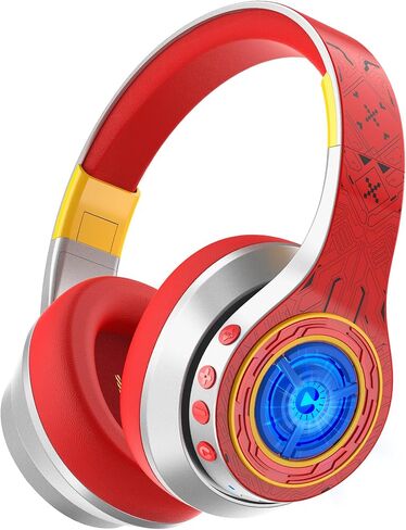 iClever Auraa Active Noise Cancelling Headphones for Kids, LED Light Up, Bluetooth 6.0, Safe Volume 80dBA, 47H Play Time,Fast Charging,Kids Headphones Wireless with Mic AUX Cord for Travel iPad,Purple in Kuwait