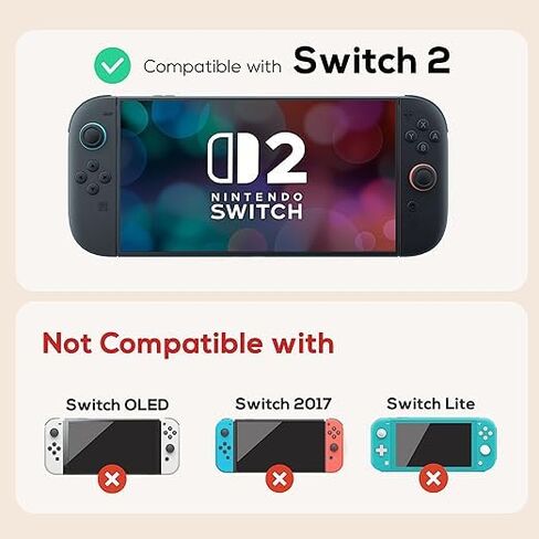 TIKOdirect Protective Case for Switch 2, Soft Skin Full Protective Cover with Classic Color, Silicone Slim Shockproof Back and Grip Case Only for Switch 2 2025, Pink in Kuwait