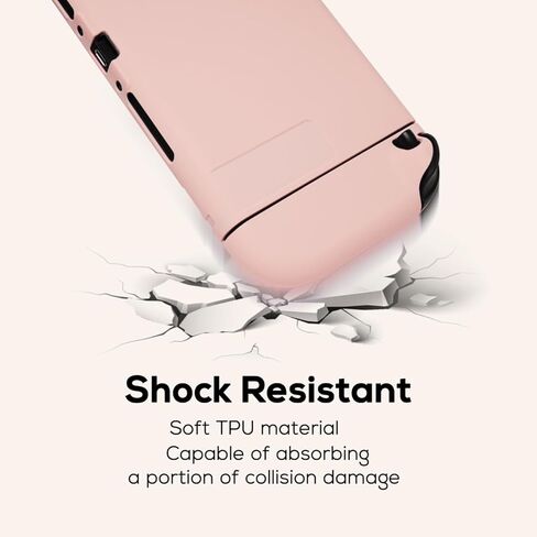 TIKOdirect Protective Case for Switch 2, Soft Skin Full Protective Cover with Classic Color, Silicone Slim Shockproof Back and Grip Case Only for Switch 2 2025, Pink in Kuwait