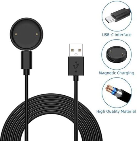 2 عبوة لـ Amazfit Bip 6/Active 2/Active 2 Square Charger ، شحن Dock والكابلات المتوافقة مع AmazFit Bip 6 Smart Watch Charger in Saudi Arabia
