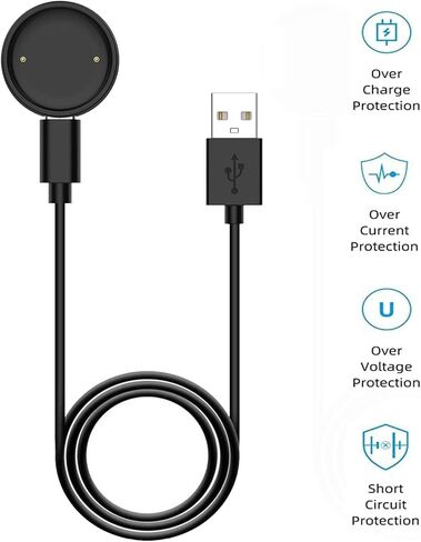 2 عبوة لـ Amazfit Bip 6/Active 2/Active 2 Square Charger ، شحن Dock والكابلات المتوافقة مع AmazFit Bip 6 Smart Watch Charger in Saudi Arabia