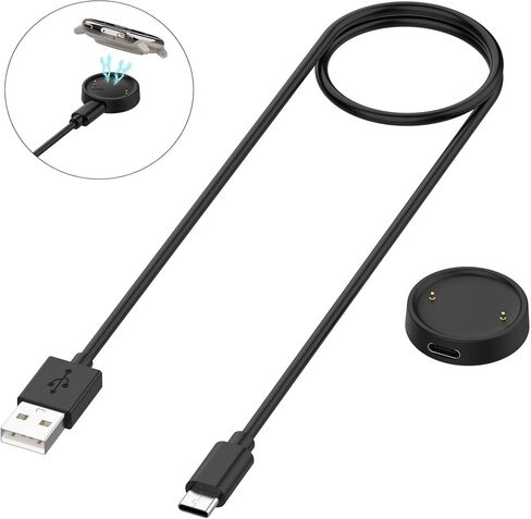 2 عبوة لـ Amazfit Bip 6/Active 2/Active 2 Square Charger ، شحن Dock والكابلات المتوافقة مع AmazFit Bip 6 Smart Watch Charger in Saudi Arabia