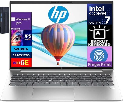 HP probook 460 G11 16 "IPS Wled Wuxga Display Laptop ، Intel Core Ultra 7 155U ، 64GB RAM 2TB SSD ، لوحة مفاتيح الإضاءة الخلفية ، قارئ بصمات الأصابع ، Wi-Fi 6E ، Bluetooth 5.3 ، Windows 11 Pro ، Pike Silver in Saudi Arabia