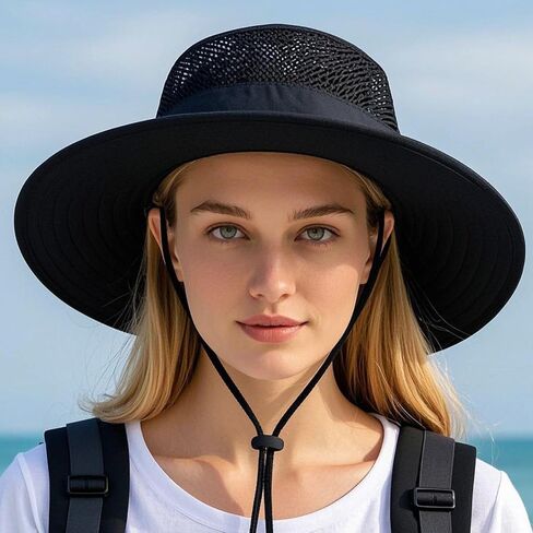 Sun Bucket Hats for Men Women 3" Wide Brim UPF 50+ Fishing & Beach Hat Hiking Outdoor in Saudi Arabia