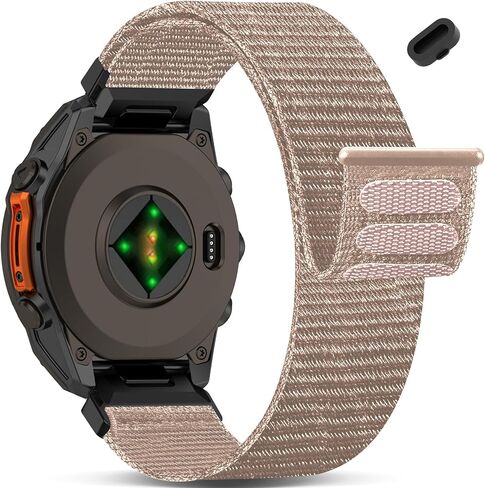 Nylon Quick Fit Watchband Compatible with Garmin Fenix 8 47mm/Forerunner 965/970/Instinct 1/2/3 45mm Solar,22mm Soft Hook and Loop Adjustable Sport Strap for Fenix 7 Pro/7/6 Pro/6/5 plus in Kuwait