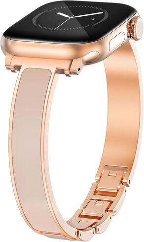 WINGLE Slim Watch Bands for Apple Watch Band Women 38mm 40mm 41mm 42mm 44mm 45mm 46mm Series 11 10 SE 3/2/1 Jewelry Dressy Bracelet Thin Metal Strap Designer Luxury Bangle for iWatch 9/8/7/6/5/4/3/2/1 in Saudi Arabia