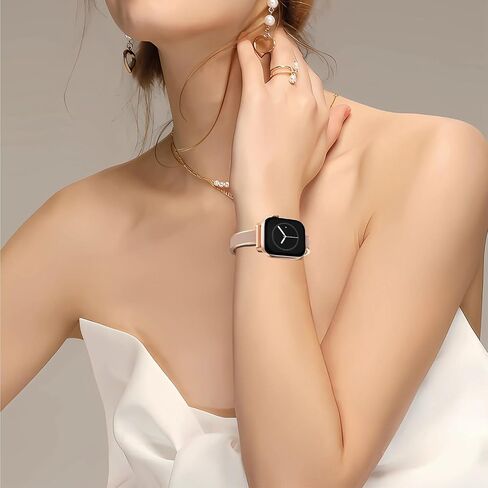 WINGLE Slim Watch Bands for Apple Watch Band Women 38mm 40mm 41mm 42mm 44mm 45mm 46mm Series 11 10 SE 3/2/1 Jewelry Dressy Bracelet Thin Metal Strap Designer Luxury Bangle for iWatch 9/8/7/6/5/4/3/2/1 in Saudi Arabia