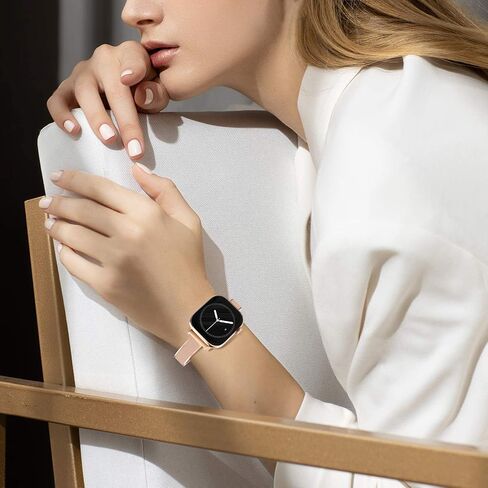WINGLE Slim Watch Bands for Apple Watch Band Women 38mm 40mm 41mm 42mm 44mm 45mm 46mm Series 11 10 SE 3/2/1 Jewelry Dressy Bracelet Thin Metal Strap Designer Luxury Bangle for iWatch 9/8/7/6/5/4/3/2/1 in Saudi Arabia