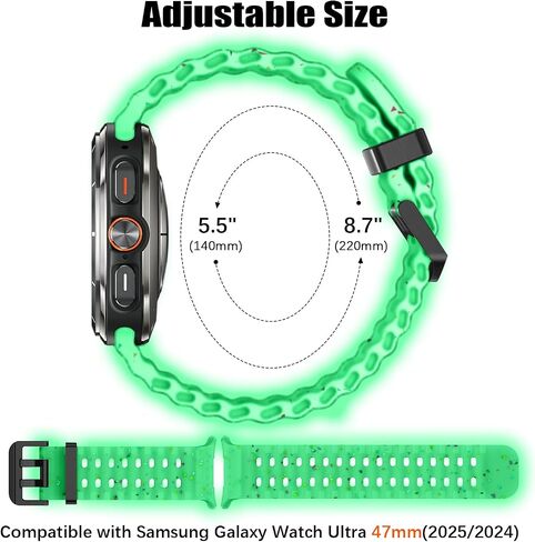 Soft Ocean Silicone Bands Compatible for Samsung Galaxy Watch Ultra 47mm(2025/2024) Band 47mm Men Women, Color Speckles Breathable Sport Replacement Strap in Saudi Arabia