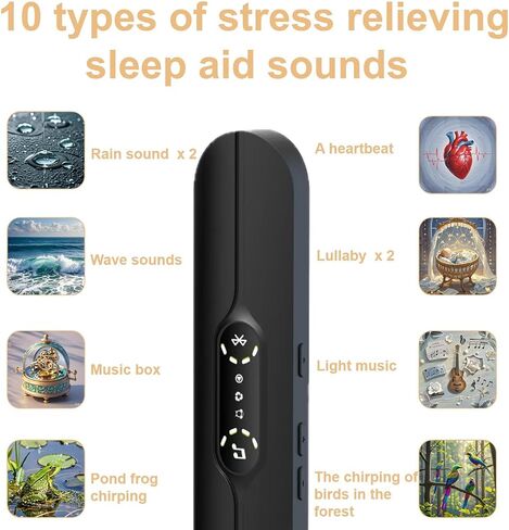 JIEEDRAP Pillow Speaker for Sleeping, Mini Bone Conduction Portable Sleep Aid with Stereo Bass, Bluetooth Sleep Bar for Deep Sleeping with White Noise, with Volume Control-Supports TF Function in Saudi Arabia