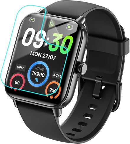 بالنسبة إلى Hingso Smart Watch ID208 Plus Screen Protector [5 Pack] HD Clear Soft Pet Film [anti-scratch] [Free Free] متوافق مع Hingso Enomir Fitpolo Quican Tensky Tensky SmartWatch ID208 Plus in Kuwait