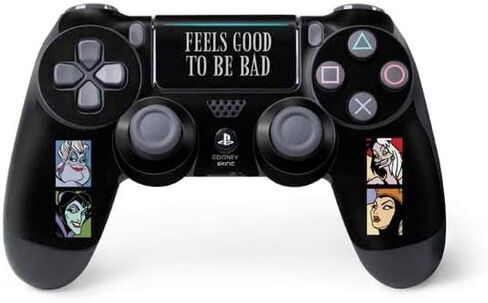 Skinit Skinit Gaming Gaming Skiner مع PS4 Pro/Slim Controller - Disney Cruella المرخص رسميًا (2021) تصميم نمط متحرك in Saudi Arabia