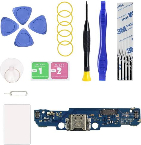 Charging Port Replacement Kit Compatible with Galaxy Tab A 10.1 2019, Dock Board USB-C Connector for Tab A 10.1 2019 SM-T510/T515 Tablet, with Repair Tools in Saudi Arabia