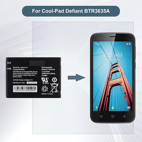 Replacement Battery CPLD-417 Compatible with CoolPad Defiant BTR3635A with Tools in Saudi Arabia