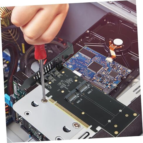 POPETPOP Nvme to Pci Express Adapter Card Ports Pci E Converter for High Speed SSD Supports Bifurcation Easy Installation Dual Sided Design Reliable Performance in Saudi Arabia