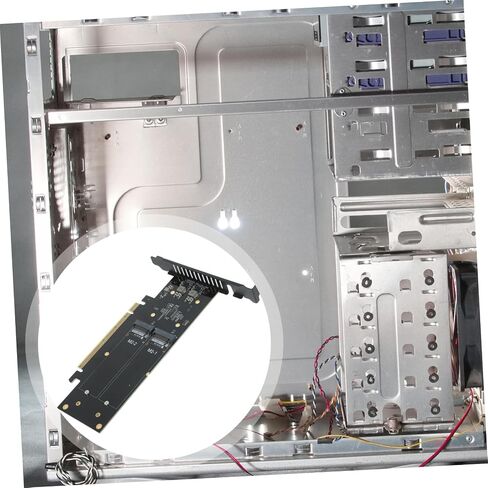 POPETPOP Nvme to Pci Express Adapter Card Ports Pci E Converter for High Speed SSD Supports Bifurcation Easy Installation Dual Sided Design Reliable Performance in Saudi Arabia