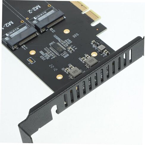 POPETPOP Nvme to Pci Express Adapter Card Ports Pci E Converter for High Speed SSD Supports Bifurcation Easy Installation Dual Sided Design Reliable Performance in Saudi Arabia