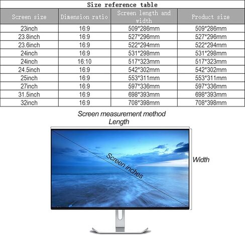 23-32 بوصة لوحة مرشح شاشة خصوصية الكمبيوتر للجوانب 16: 9 16:10 HDTVS LED شاشة سطح المكتب جهاز سطح المكتب شاشة الكمبيوتر المحمول مرشح درع الخصوصية ، 27in 16: 9 in Kuwait