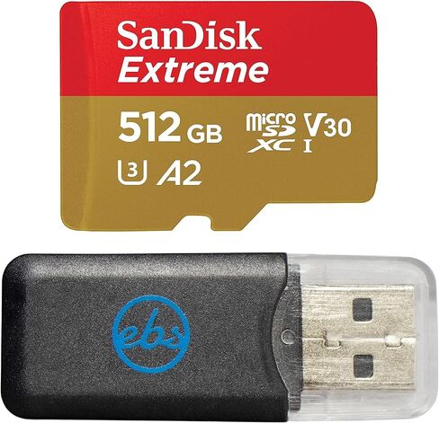 Sandisk MicroSDXC 512GB بطاقة ذاكرة متطرفة متوافقة مع Lenovo Legion Go & Legion Go Sysheld Maming System (SDSQXAV-512G-GN6MN) مع 1 كل شيء ما عدا قارئ بطاقة Microsd & SD STROMBOLI in Kuwait