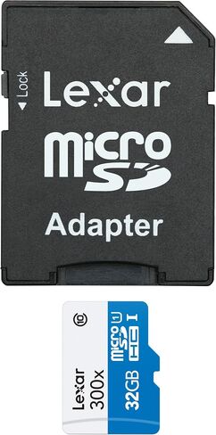 Lexar High-Performance MicroSDHC 300x 16GB UHS-I/U1 w/Adapter Flash Memory Card (old packaging) LSDMI16GBBNL300A in Saudi Arabia