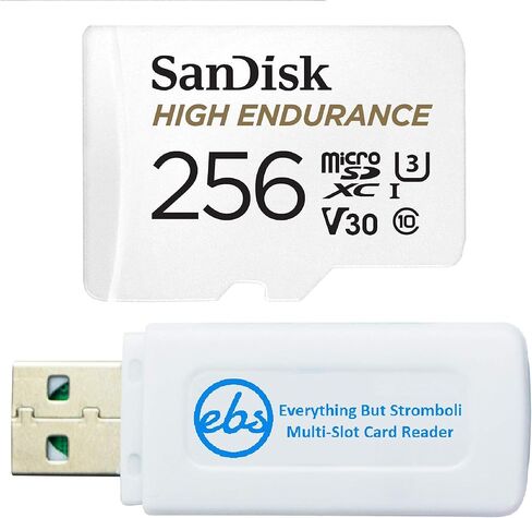 MicroSDXC فيديو MicroSDXC سعة 256 جيجا بايت مع محول يعمل مع REXING DASH Camera V1 و V1-4K و V5 و V1GW (SDSQQNR-256G-GN6IA) مع (1) كل شيء باستثناء قارئ بطاقة Stromboli Micro & SD SD in Kuwait