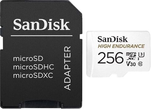 MicroSDXC فيديو MicroSDXC سعة 256 جيجا بايت مع محول يعمل مع REXING DASH Camera V1 و V1-4K و V5 و V1GW (SDSQQNR-256G-GN6IA) مع (1) كل شيء باستثناء قارئ بطاقة Stromboli Micro & SD SD in Kuwait