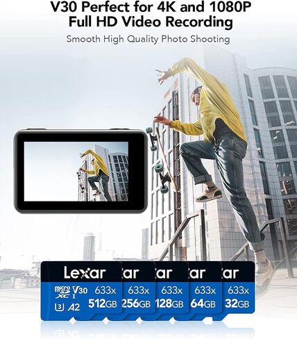 LEXAR عالية الأداء 633x microSDHC/MicroSDXC UHS-I بطاقة الذاكرة 32GB in Saudi Arabia