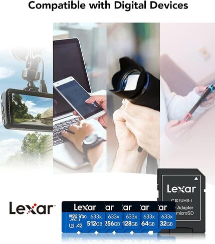 LEXAR عالية الأداء 633x microSDHC/MicroSDXC UHS-I بطاقة الذاكرة 32GB in Saudi Arabia