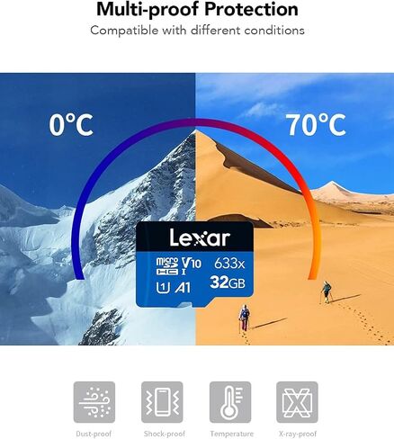LEXAR عالية الأداء 633x microSDHC/MicroSDXC UHS-I بطاقة الذاكرة 32GB in Saudi Arabia