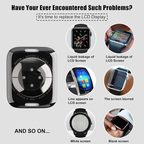موصل الجزء الجديد من غلاف ضربات القلب الخلفي المتوافق مع Apple Watch Series 7 45 مم (فقط لنظام تحديد المواقع العالمي) مع مجموعة أدوات الإصلاح المطورة in Saudi Arabia