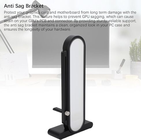 Zunate Argb GPU Support Bracket ، 5V 3 PIN RGB GPU حامل حامل ، RGB GPU حامل بطاقة SAG ، الطول القابل للتعديل ومكانة GPU مع شاشة درجة الحرارة للكمبيوتر in Saudi Arabia