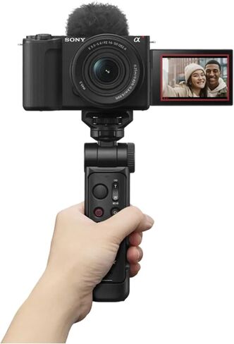 Sony GP-VPT3 متعددة الوظائف Bluetooth 3-in-1 Shooting Grip و Tripod و Remote Remote لقائد Vloggers والمصورين ومبدعي الفيديو (أسود) in Saudi Arabia