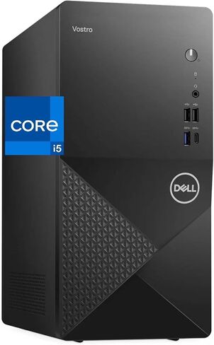 Dell Vostro 3030 Tower Desktop Computer, Intel Core i5-12400, 32GB RAM, 1TB NVMe SSD, Intel UHD 770 Graphics, Wi-Fi, Bluetooth, Windows 11 Pro, Black in Saudi Arabia