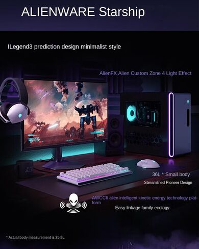Dell Alienware Aurora R16 Gaming Desktop - Nvidia RTX 5080 GDDR7 16GB (Beats RTX 4090) | Intel Ultra 9 285k (حتى 5.7 جيجا هرتز) | Wi | Fi 7 ، Win11 Pro | 1000W سائل | مبرد (64 جيجابايت DDR5 | 2TB SSD | 2TB HDD) in Saudi Arabia
