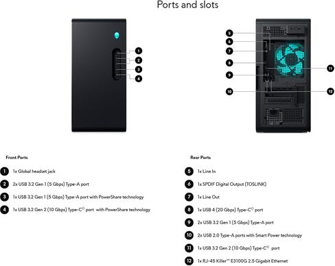 Dell Alienware Aurora R16 Gaming Desktop - Nvidia RTX 5080 GDDR7 16GB (Beats RTX 4090) | Intel Ultra 9 285k (حتى 5.7 جيجا هرتز) | Wi | Fi 7 ، Win11 Pro | 1000W سائل | مبرد (64 جيجابايت DDR5 | 2TB SSD | 2TB HDD) in Saudi Arabia