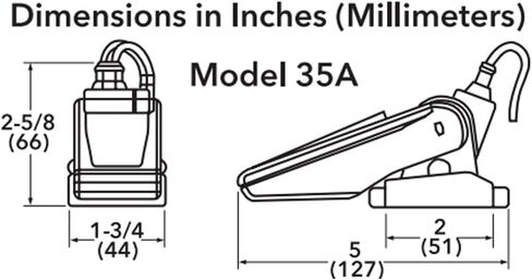 رول مفتاح عائم لمضخة بيلج رول ايه ماتيك 35 امبير، خالي من الزئبق، ابيض in Kuwait
